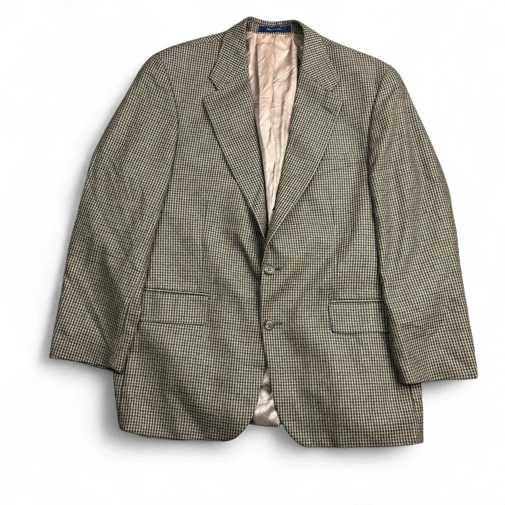 Ralph Lauren Men's Brown Houndstooth Sport Coat Blazer